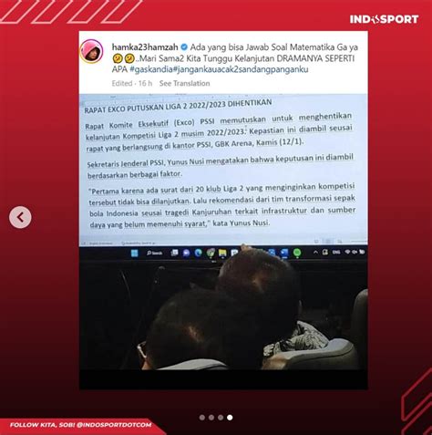 Indosport On Twitter Hamka Hamzah Adalah Satu Dari Suara Yang Menolak