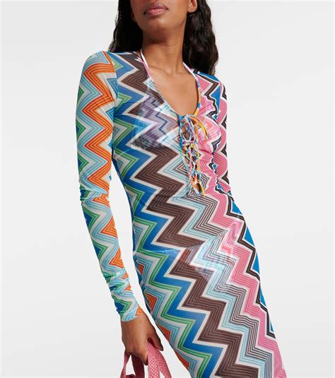 Zig Zag Beach Cover Up In Multicoloured Missoni Mytheresa