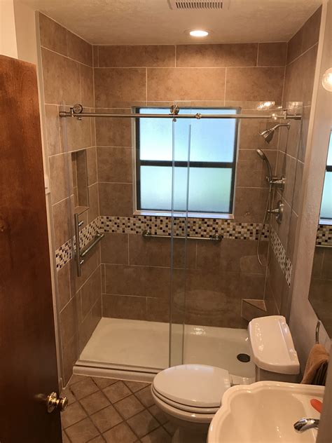 Austin Tub To Shower Conversion W Frameless Sliding Door Brave