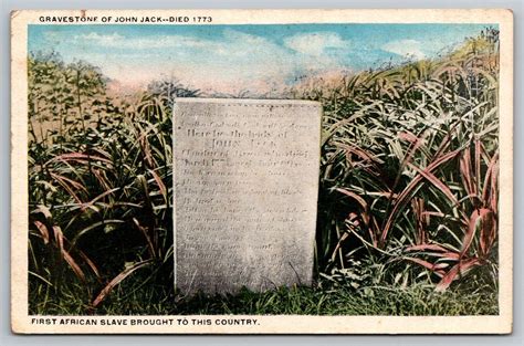 Postcard Gravestone Of John Jack Died 1773 White Border Unposted Ebay