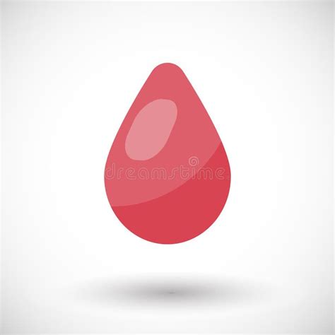 Icono Plano De La Gota De Sangre Stock De Ilustraci N Ilustraci N De