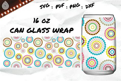 Tie Dye 16oz Can Glass Wrap Graphic By Svg Holywatershop · Creative