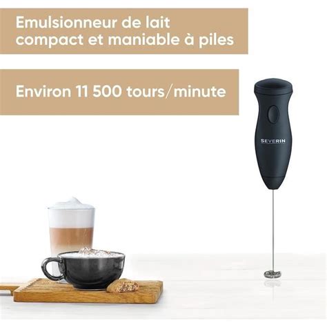 Severin Mousseur Lait Avec Fouet Inox Emulsionneur De Lait Compact