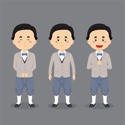 Thailand Character with Various Expression 3528822 Vector Art at Vecteezy