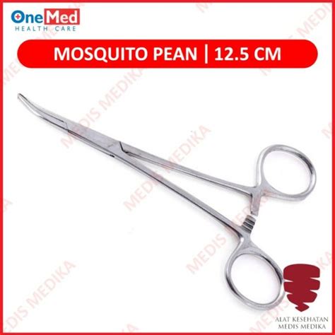 Mosquito Pean Bengkok 12 5cm Onemed Klem Stainless Operasi 12 5 Cm