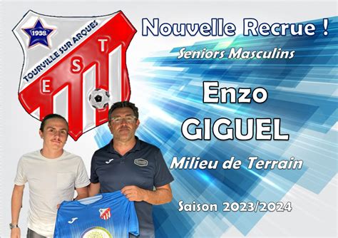 Actualité 1ere recrue Seniors Masculins Saison club Football E