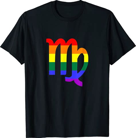 Proud Virgo Astrology Lgbtq Zodiac Sign Horoscope Design T Shirt Men