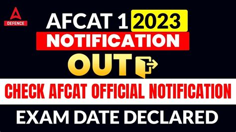 AFCAT 1 2023 Notification Check AFCAT Official Notification Exam