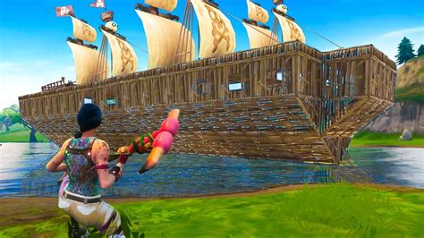 Building A Legendary Pirate Ship On Fortnite Battle Royale Youtube