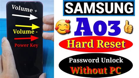 Samsung A03 Hard Reset Without Pc How To Hard Reset Samsung Galaxy A03 Samsung A03 Password