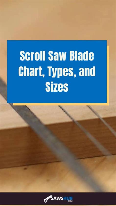 Scroll Saw Blade Chart Types And Sizes