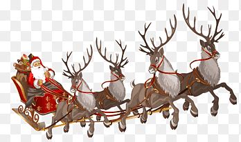 Santa Claus Reindeer Sled Graphy Christmas Promotion Holidays