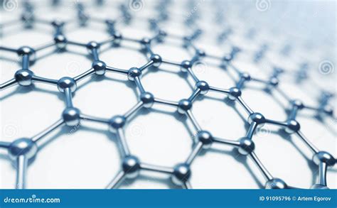 3d Illusrtation Of Graphene Molecules Nanotechnology Background