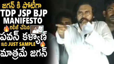 Pawan Kalyan Released Sample Manifesto Against YCP In Janasena Public