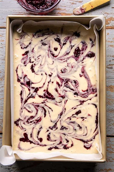 Swirled Blackberry Lavender Sheet Cake Half Baked Harvest