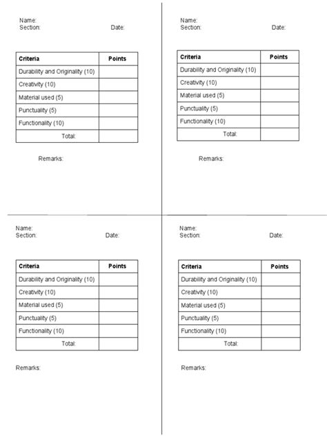 Rubric For Decorative Art | PDF