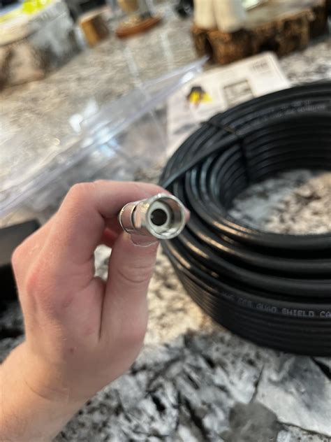 Can’t seem to fit F connector on to rg6 coax cable? : r/HomeNetworking