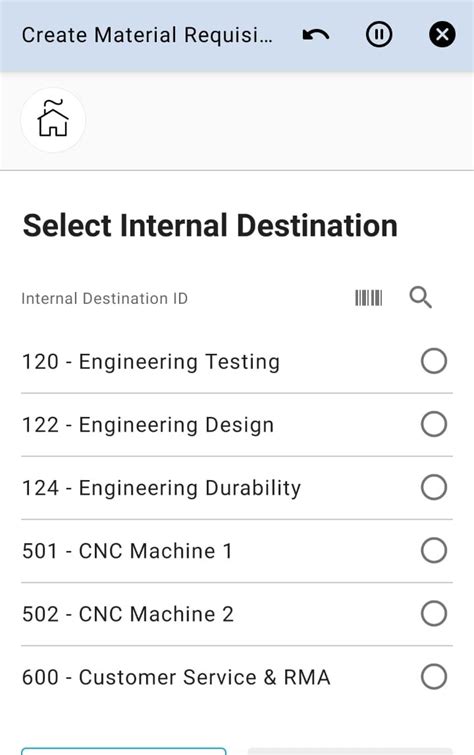 Create Material Requisition Line Cloud Novacura Marketplace