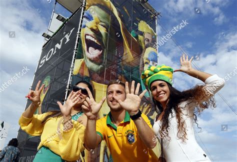 Fans Brazil Arrive Watching Fifa World Editorial Stock Photo - Stock ...