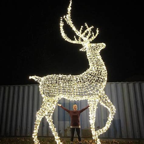 Giant Led Acrylic Reindeer Motif Light For Outdoor Christmas Decoration