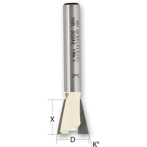 Frezy Frez na jaskółczy ogon i do profili D X 12 7mm K 14st trzpień 6