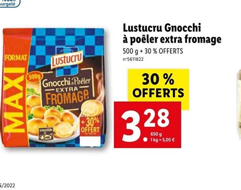 Promo Lustucru Gnocchi à Poêler Extra Fromage chez Lidl