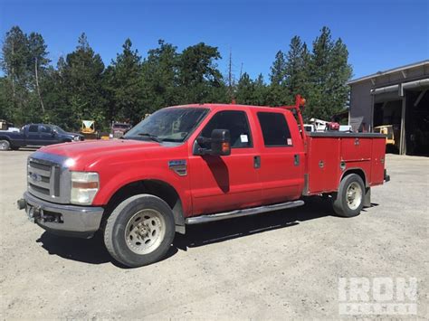 2010 Ford F 350 Xlt 4x4 Crew Cab Utility Truck In Oakridge Oregon United States Ironplanet