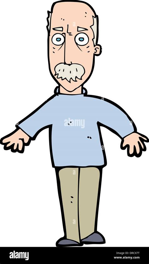 Cartoon Annoyed Old Man Stock Vector Image And Art Alamy