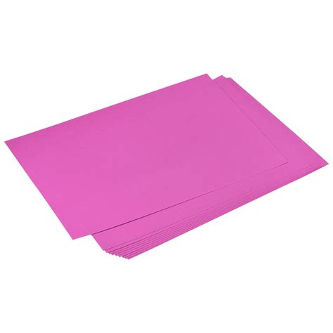 Uxcell Cardstock Scrapbook Paper 8 3 X 11 7 92 Lb 250gsm Fuchsia 20 Pack