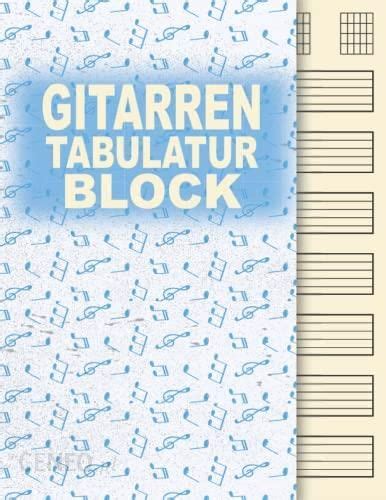 Gitarren Tabulatur Block 120 Seiten blanko Gitarren TABs für