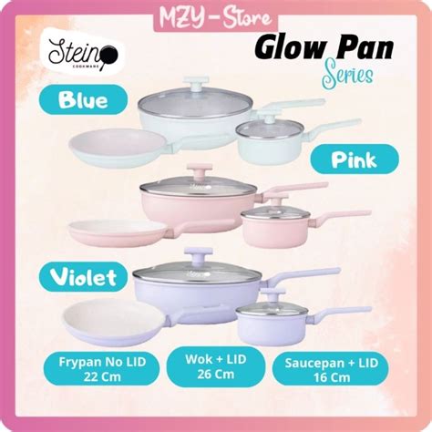 Jual Stein Glow Pan Set Violet Blue Pink Steincookware Glowpan Violet