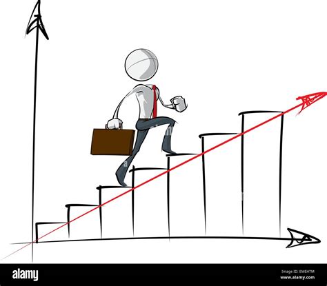 Simple Business People Steady Growth Chart Stock Vector Image And Art Alamy