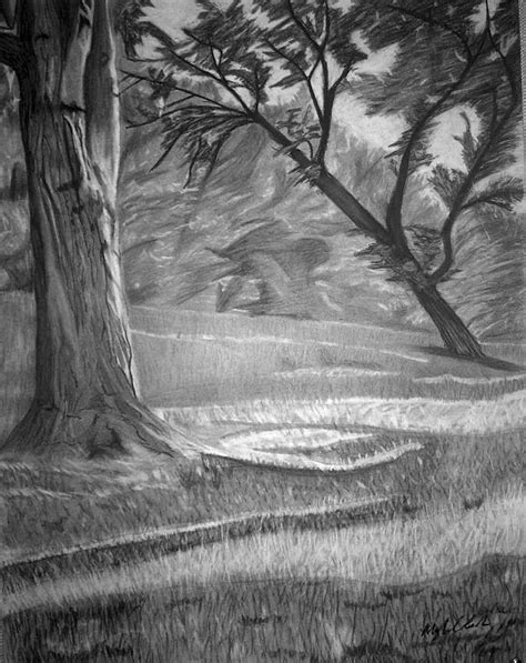 Landscape - Charcoal by Echoes79 on DeviantArt