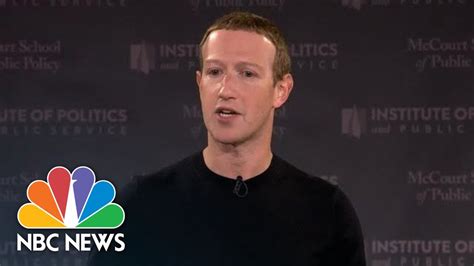 Zuckerberg It S Not Right For Private Companies To Censor Politicians Nbc News Youtube