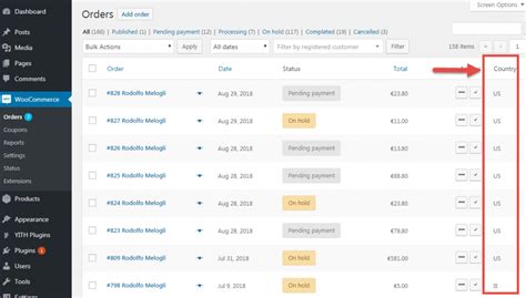 WooCommerce Add Column To Orders Table WP Dashboard