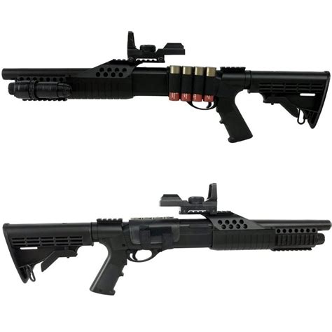 AGM M180-C2 Tactical Pump Airsoft Rifle with Red Dot Lamp - Phenix Airsoft