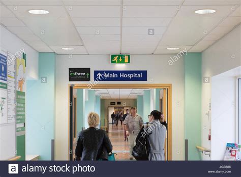 Hospital Corridor With Signs Stock Photos & Hospital Corridor With ...