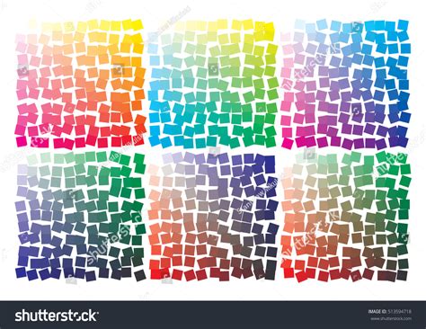 Vector Color Palette On A4 Format Stock Vector Royalty Free 513594718