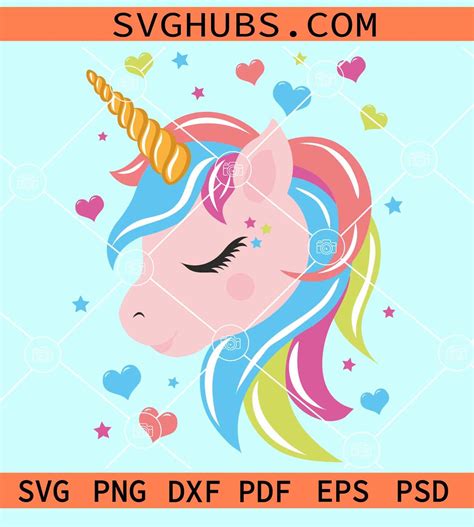 Cute Unicorn Svg Unicorn Face Svg Unicorn Head Svg Unicorn Svg Unicorn Shirt Svg