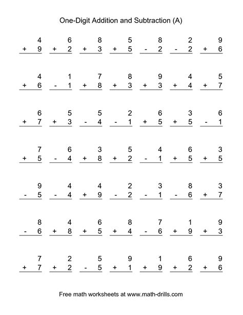 Mixed Addition And Subtraction