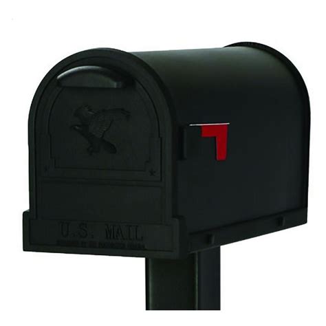 Gibraltar Mailboxes Arlington Premium Steel Post Mount Mailbox Black