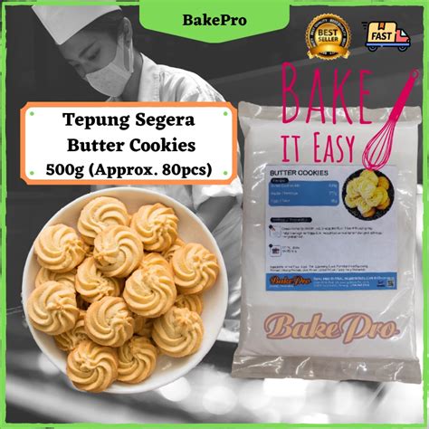 BakePro 500g Tepung Segera Butter Cookies Premix Tepung Pengaseh Biskut