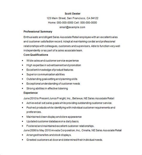 9 Retail Resume Templates Doc Pdf