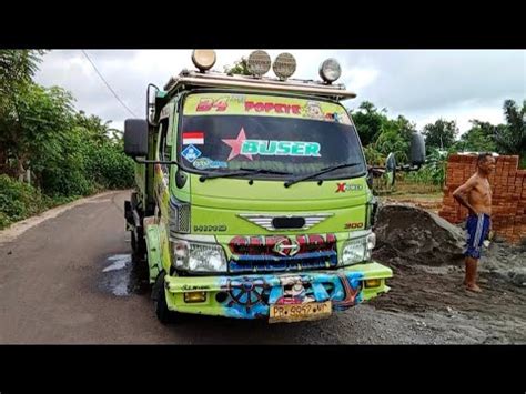 Mobil Truk Hino Dutro 300 X Power Jomplang Muatan Pasir Full Bak