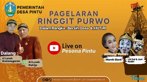 Live Streaming Pagelaran Wayang Kulit Dalam Rangka Bersih Desa Desa