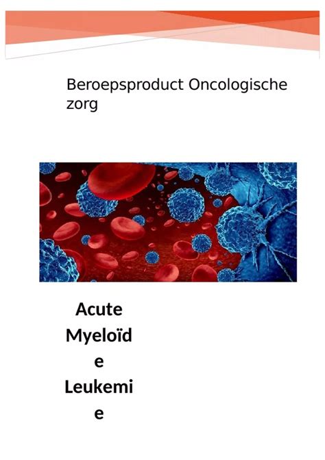 Keuzecursus Oncologische Zorg Acute Myeloide Leukemie Keuzecursus