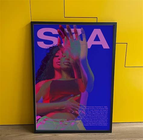 Sza Poster Sza Album Art Print Sza Rap Poster Music Poster Etsy