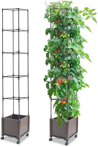 Amazon K Brands Tomato Planter Box With Trellis Raised