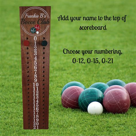 Bocce Scoreboard Personalized Perfect Gift Family Name - Etsy