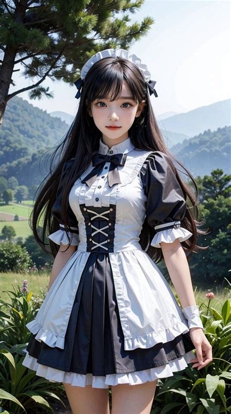 Cute Maid Korean Fashion Dress Beautiful Chinese Women Dresses Korean